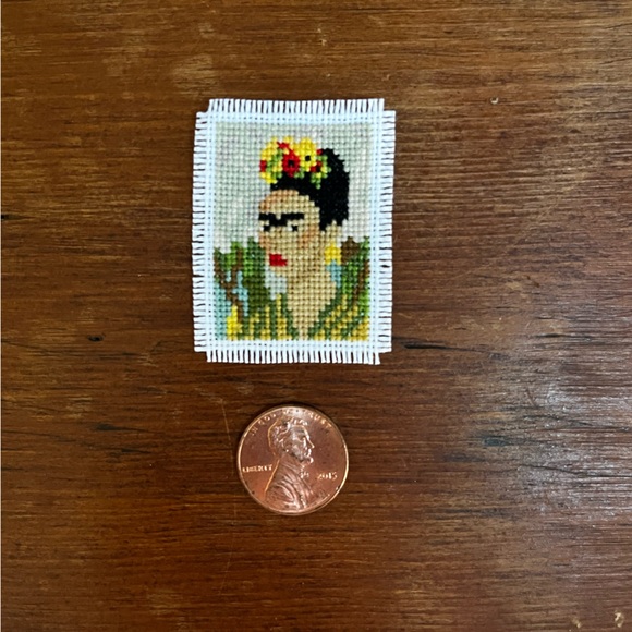 Other - Frida Kahlo’s “Self Portrait” in Mini Cross Stitch Art